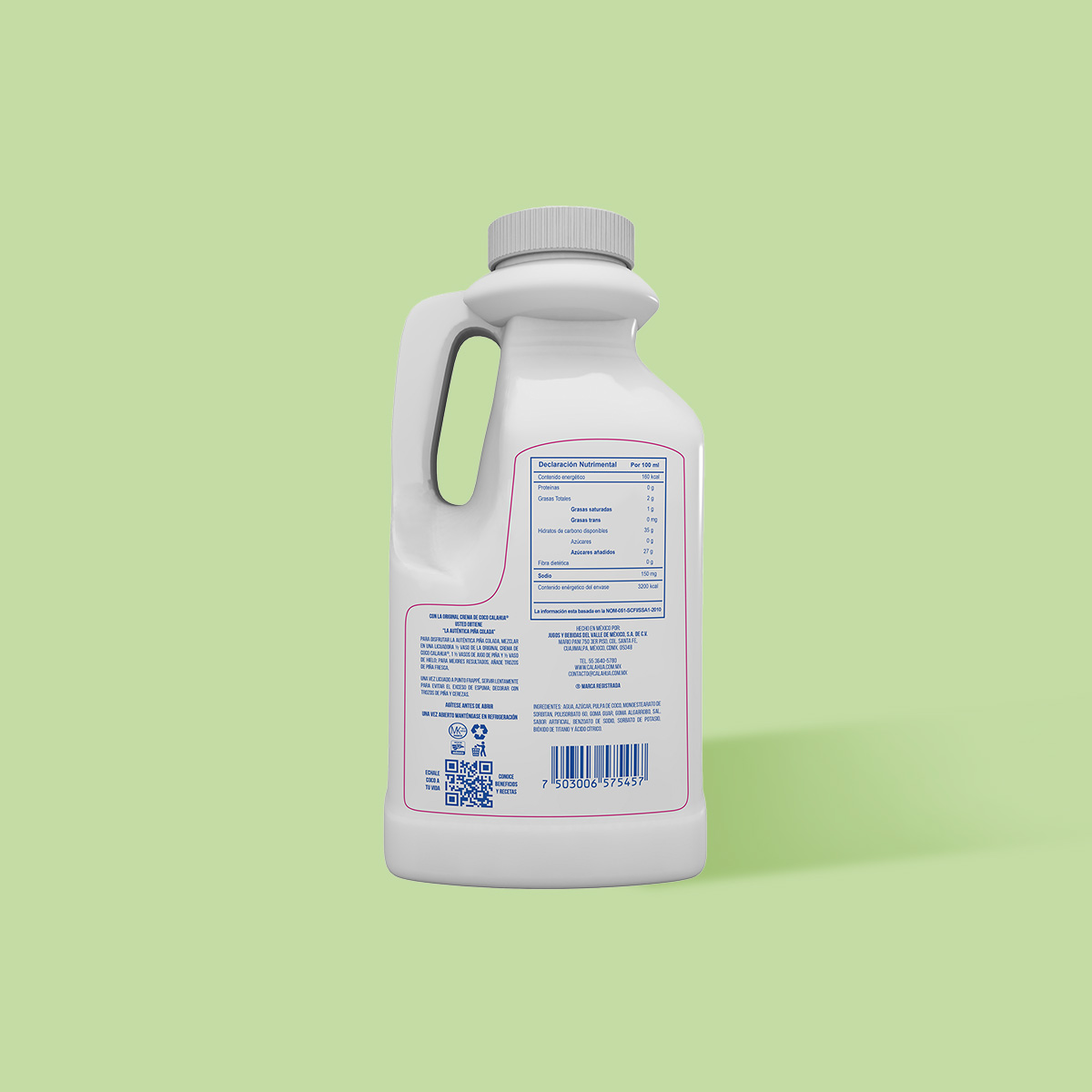 Crema de Coco La Original atras