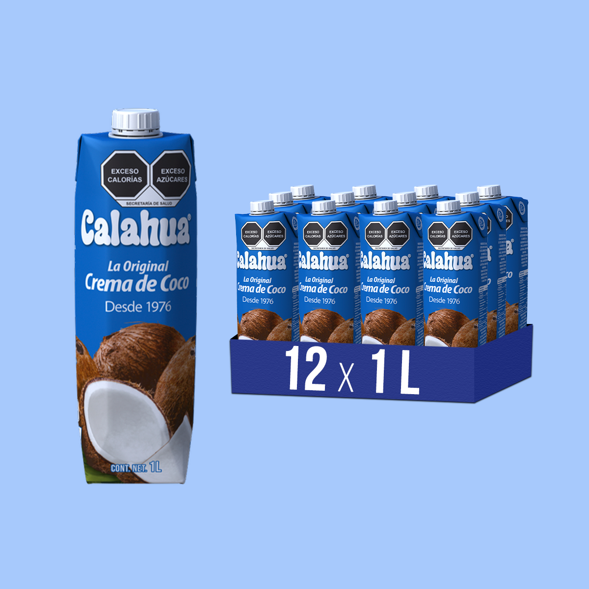 Crema de Coco La Original, Tetra Prisma de 1 L. 12