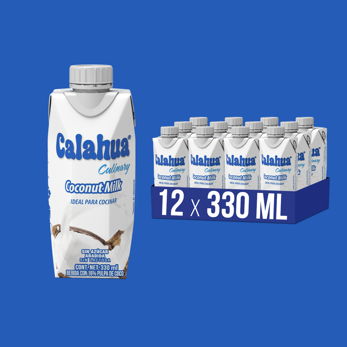 Bebida con Coco Culinary, Tetra Prisma de 330 ml. 12